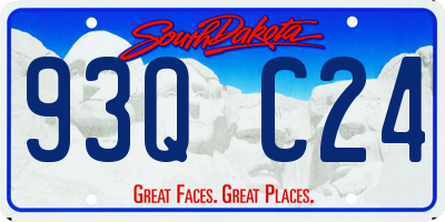 SD license plate 93QC24