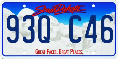 SD license plate 93QC46