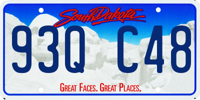 SD license plate 93QC48