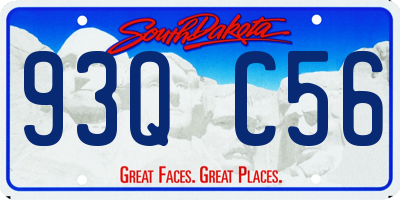 SD license plate 93QC56