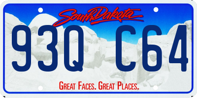 SD license plate 93QC64
