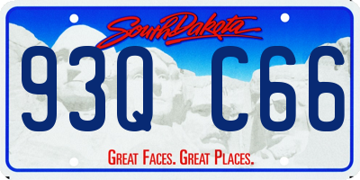 SD license plate 93QC66
