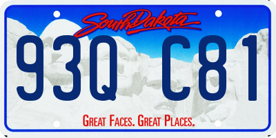SD license plate 93QC81