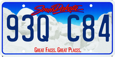 SD license plate 93QC84