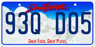 SD license plate 93QD05