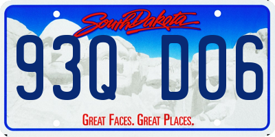 SD license plate 93QD06