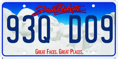 SD license plate 93QD09