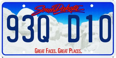 SD license plate 93QD10
