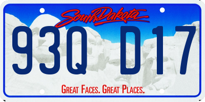 SD license plate 93QD17