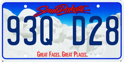 SD license plate 93QD28