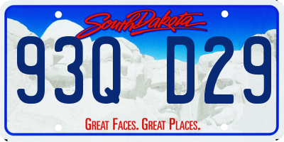 SD license plate 93QD29