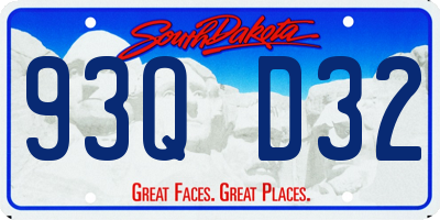 SD license plate 93QD32