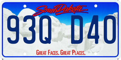 SD license plate 93QD40