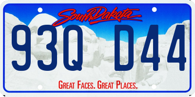 SD license plate 93QD44