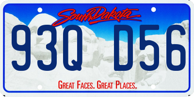 SD license plate 93QD56