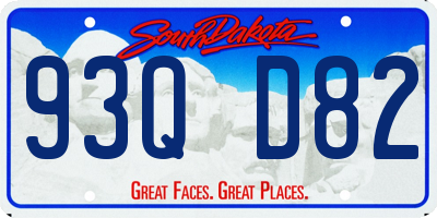 SD license plate 93QD82