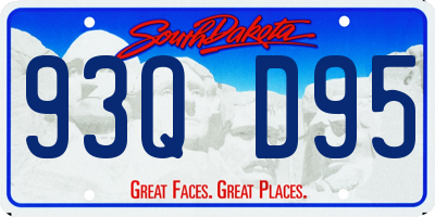 SD license plate 93QD95