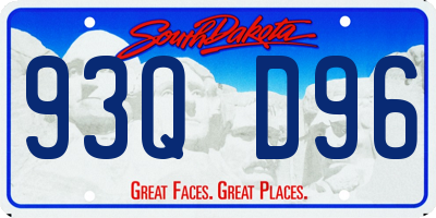 SD license plate 93QD96