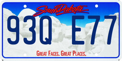 SD license plate 93QE77