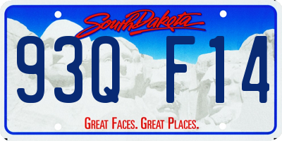 SD license plate 93QF14