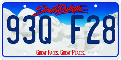 SD license plate 93QF28