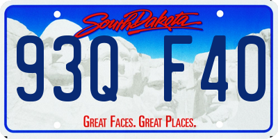 SD license plate 93QF40
