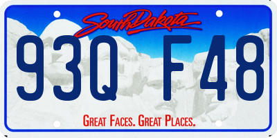 SD license plate 93QF48