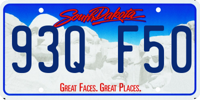 SD license plate 93QF50