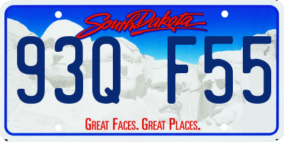 SD license plate 93QF55