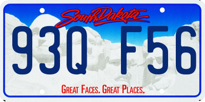 SD license plate 93QF56