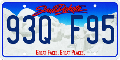 SD license plate 93QF95