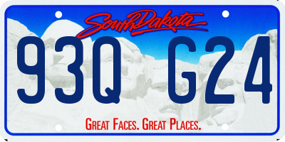 SD license plate 93QG24