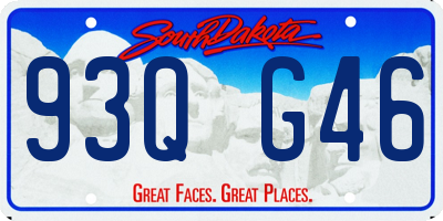 SD license plate 93QG46