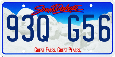 SD license plate 93QG56