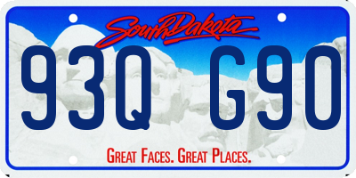 SD license plate 93QG90