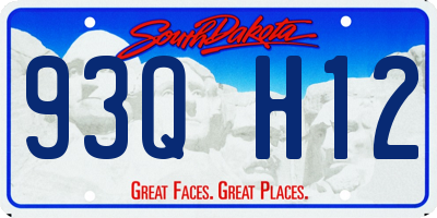 SD license plate 93QH12