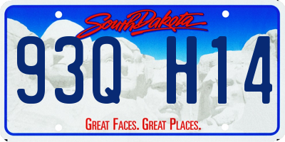 SD license plate 93QH14