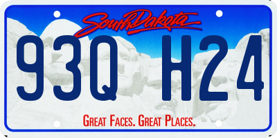 SD license plate 93QH24