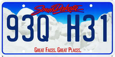 SD license plate 93QH31