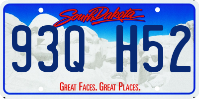 SD license plate 93QH52