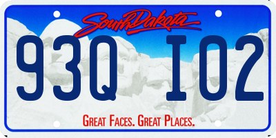 SD license plate 93QI02