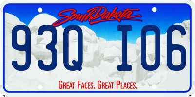 SD license plate 93QI06