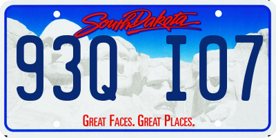 SD license plate 93QI07