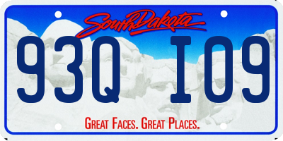 SD license plate 93QI09