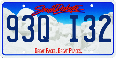 SD license plate 93QI32