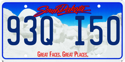 SD license plate 93QI50