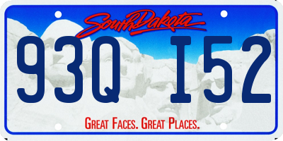 SD license plate 93QI52
