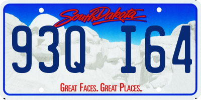 SD license plate 93QI64