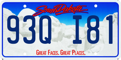 SD license plate 93QI81