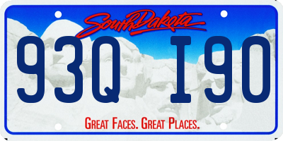 SD license plate 93QI90